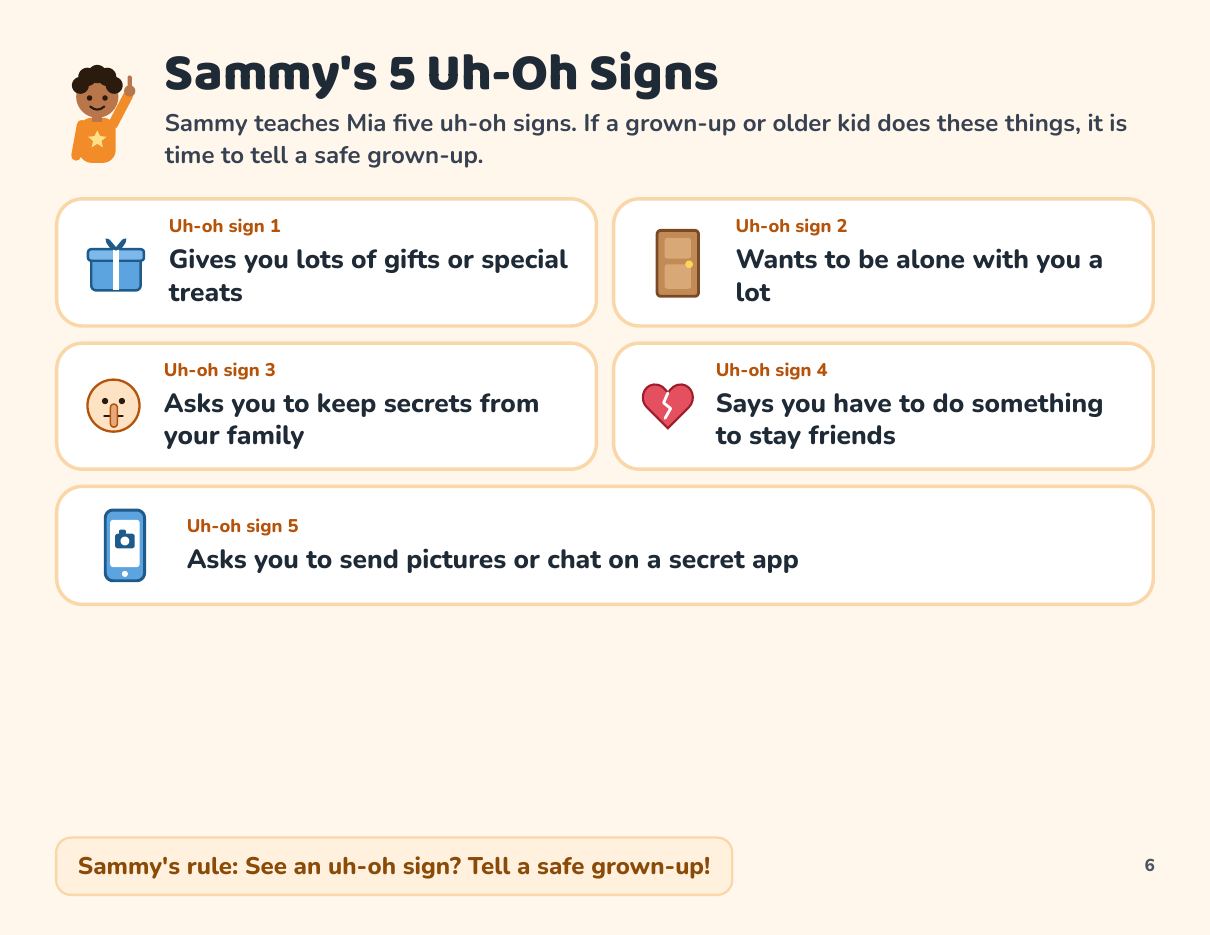 Page 6 of Sammy and the Safe Circle