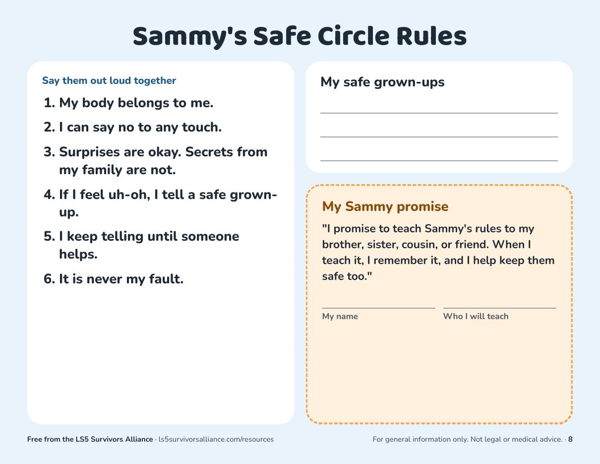 Page 8 of Sammy and the Safe Circle